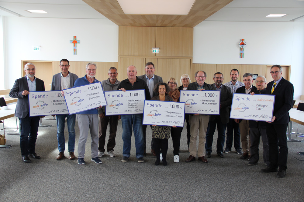 Spendenübergabe "Sehen und helfen" in Dillingen