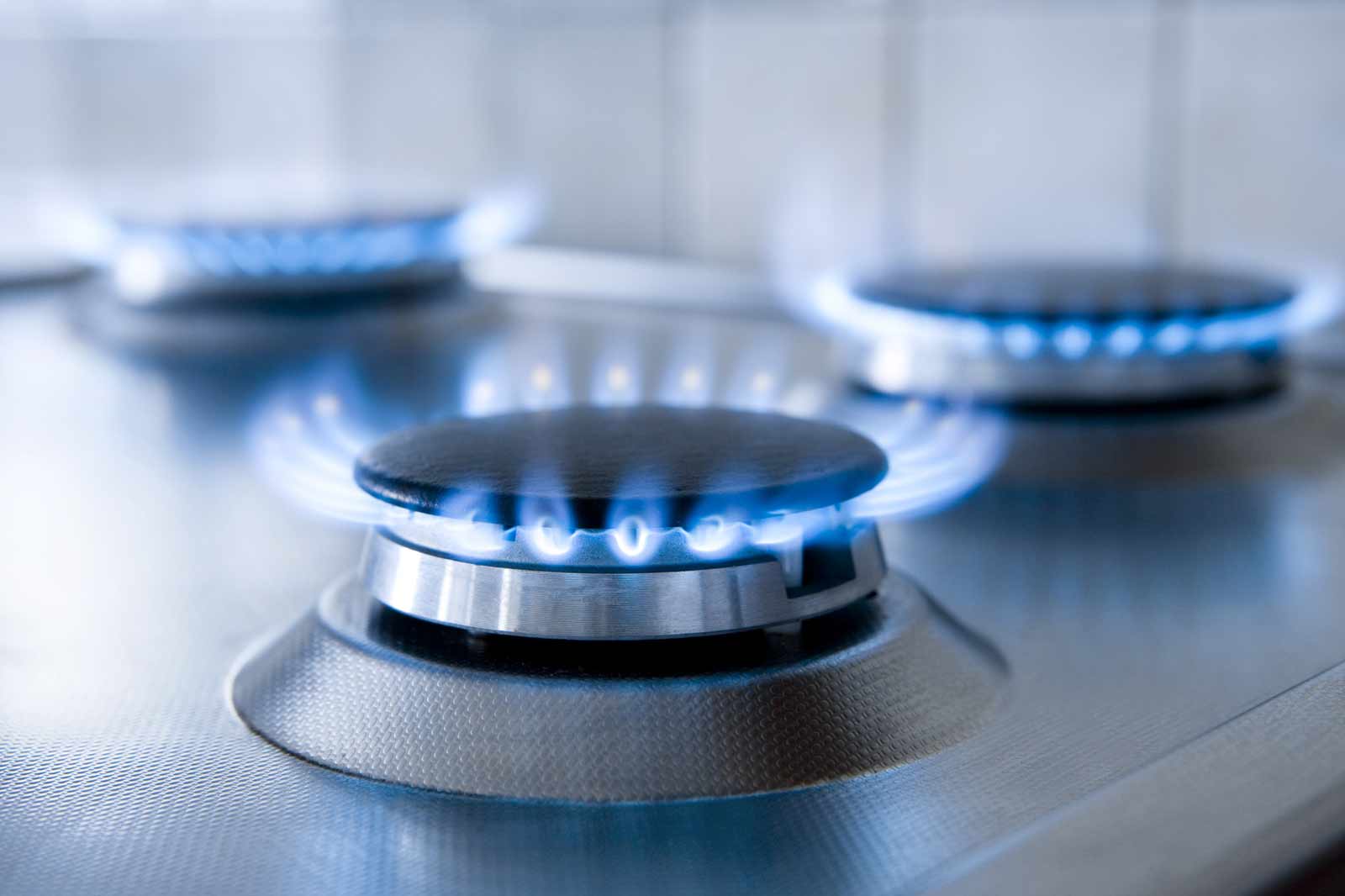 Drei Gasflammen