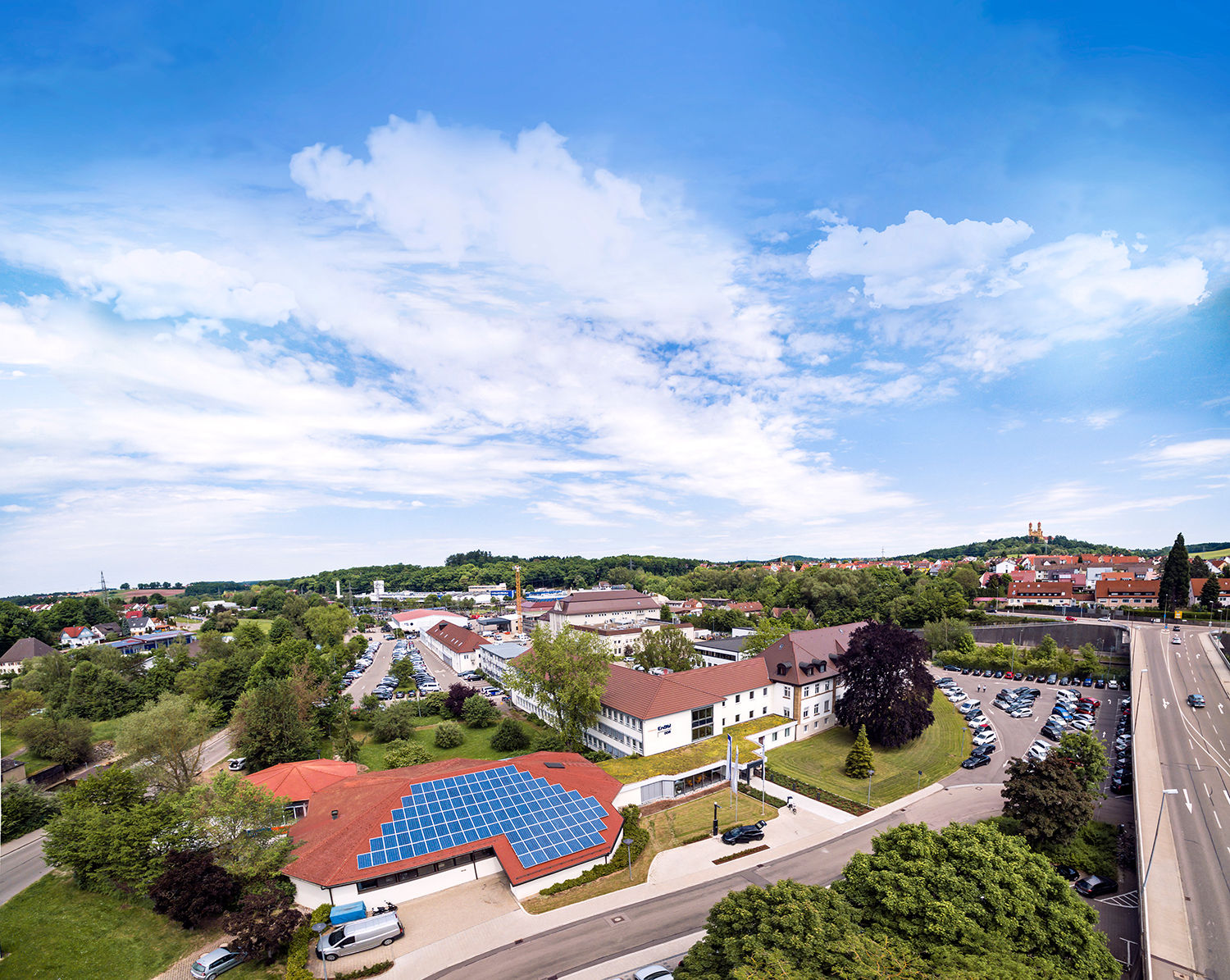 EnBW ODR Firmengebäude von oben
