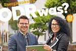 Titelblatt der 2. Ausgabe des EnBW ODR Kundenmagazins 2024 mit dem Titel "Energiezukunft ODRwas?"