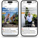 Kampagnenvisuals im Social Media Feed der EnBW ODR