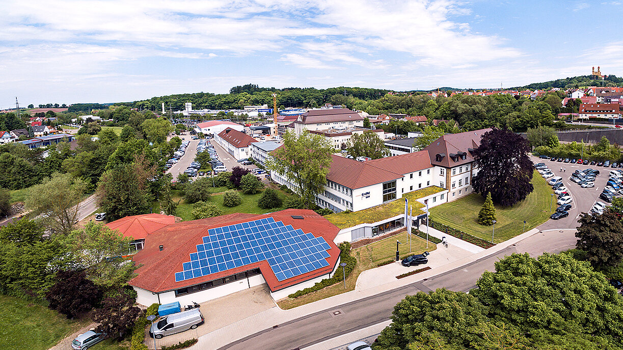 EnBW ODR Firmengelände in Ellwangen von oben