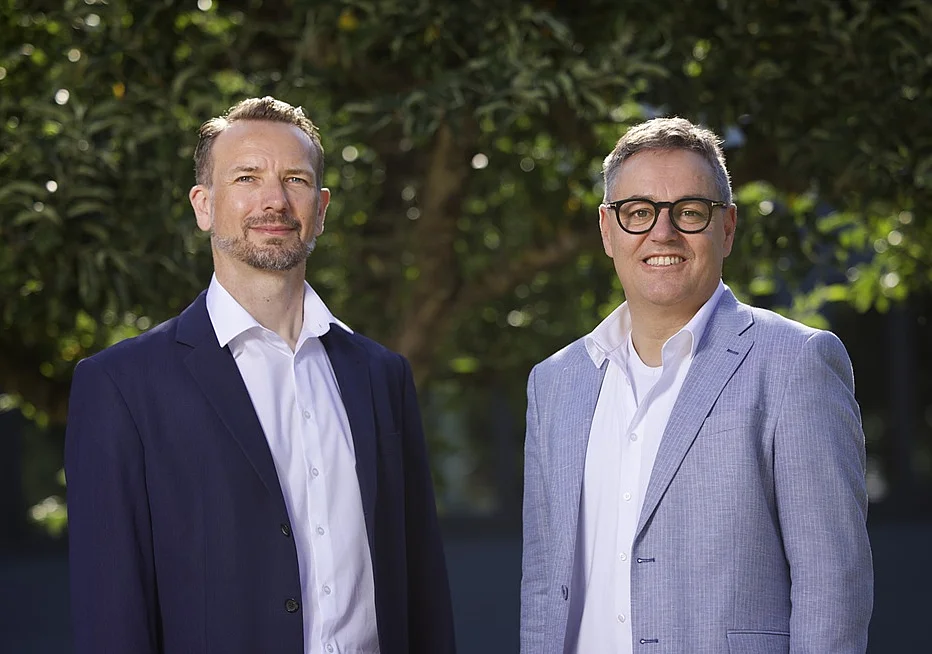 Die Vorstände der EnBW ODR AG v.l.n.r.: Götz Karcher (Kaufmännischer Vorstand) und Sebastian Maier (Technischer Vorstand)