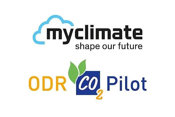 Logo myclimate und Logo ODR CO2-Pilot