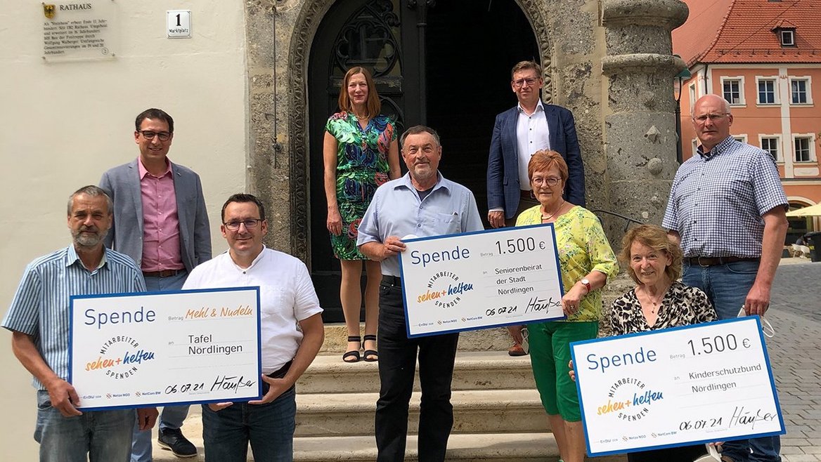 Spendenübergabe in Nördlingen