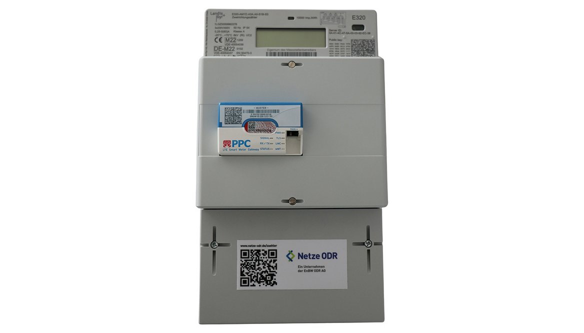 Ein intelligentes Messsystem vor weißem Hintergrund.