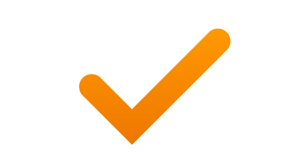 Ein orangener Haken
